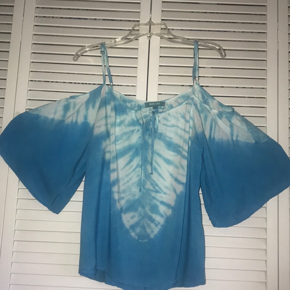 River + Sky  Cold Shoulder Top - Picture 1 of 6